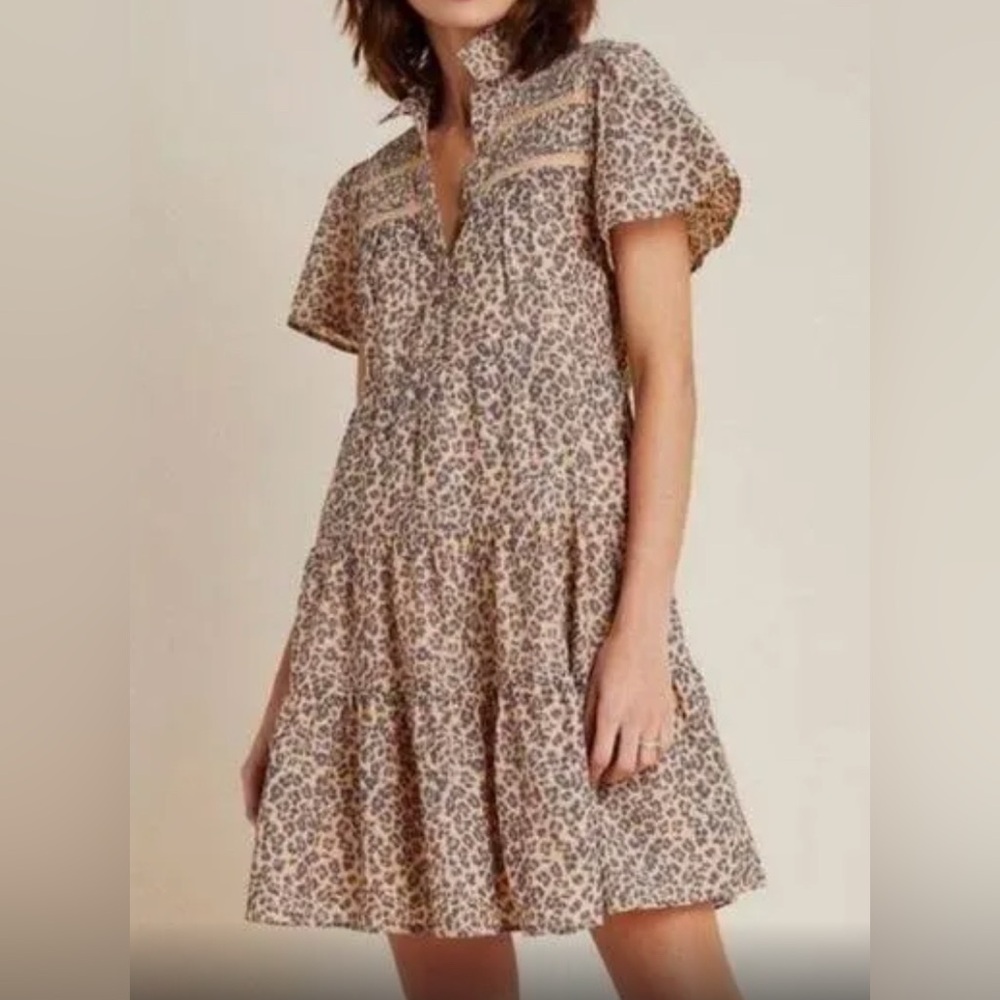 Anthropologie Georgina leopard print dress size 1X.